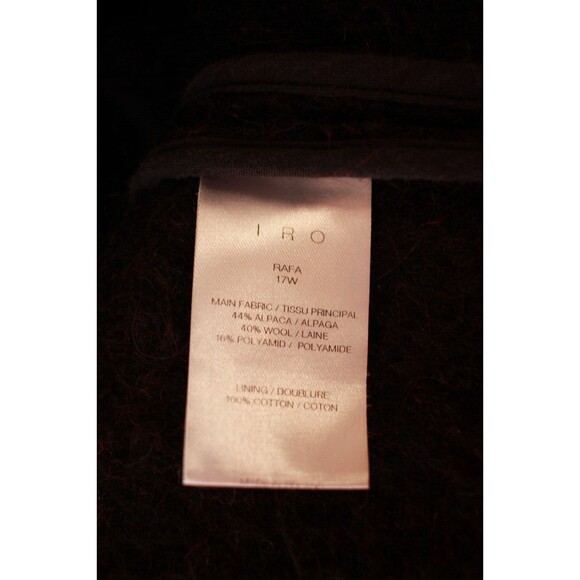 IRO Rafa Oversized Bouclé Wool Coat Burgundy Size US 6 - Picture 11 of 12